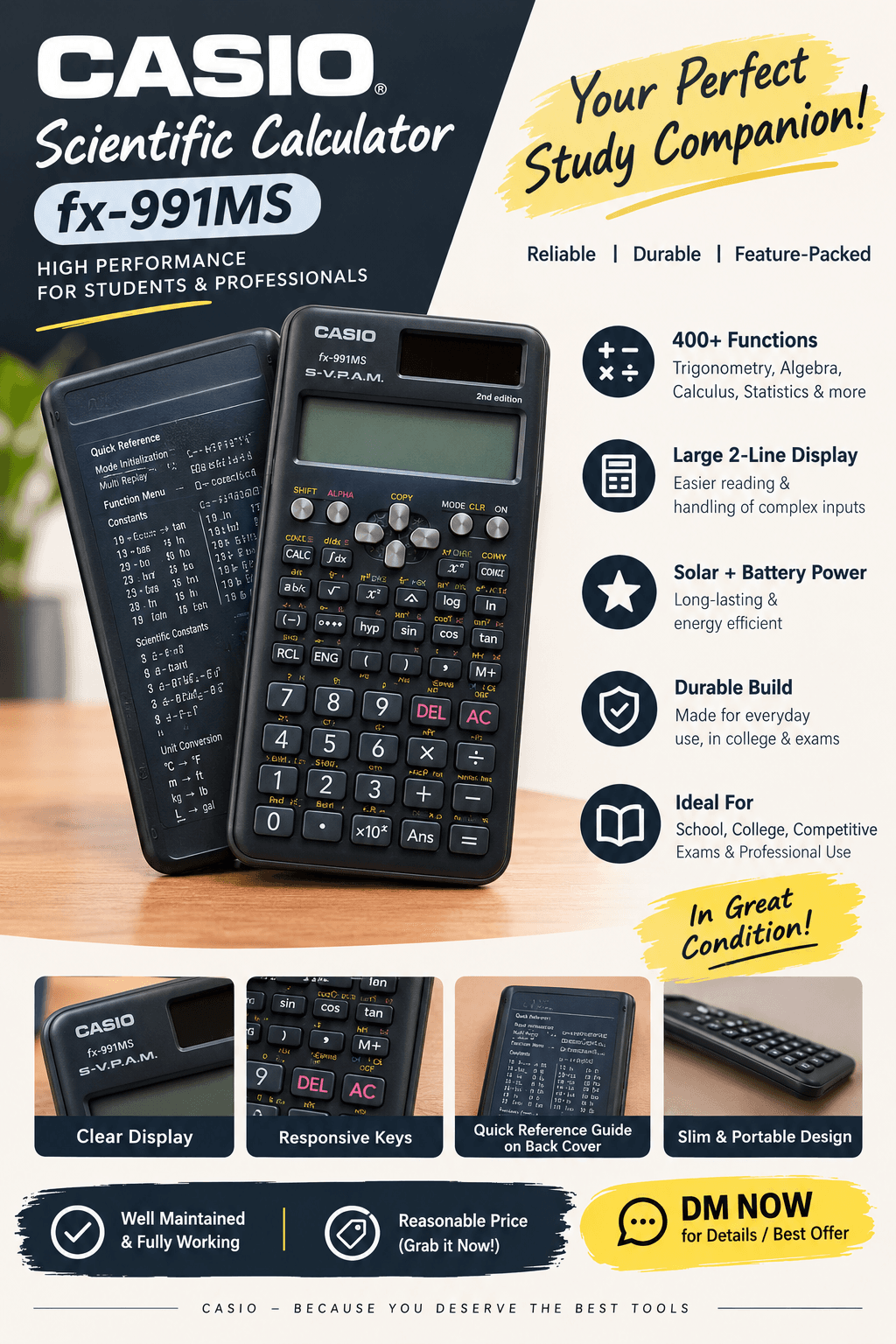 CASIO fx-991MS Scientific Calculator